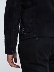 Reiss Navy Perry Atelier Metis Suede Zip-Through Jacket - Image 4 of 8