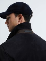 Reiss Navy Perry Atelier Metis Suede Zip-Through Jacket - Image 6 of 8
