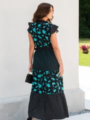Pour Moi Black 100% Cotton Esme Fluted Dress - Image 2 of 5