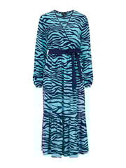 Pour Moi Blue Amara Wrap Front Dress - Image 4 of 5