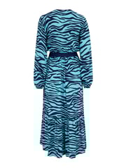 Pour Moi Blue Amara Wrap Front Dress - Image 5 of 5