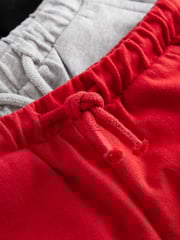 Grey/Navy Blue/Red Jersey Shorts 5 Pack (3mths-7yrs) - Image 3 of 4