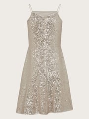 Monsoon Natural Charlotte Sequin Dress - Image 2 of 3