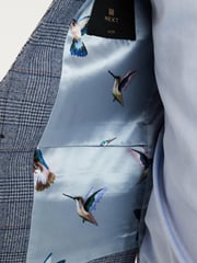 Mid Blue Check Suit Waistcoat - Image 7 of 8