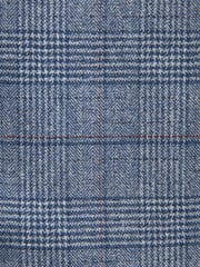Mid Blue Check Suit Waistcoat - Image 8 of 8