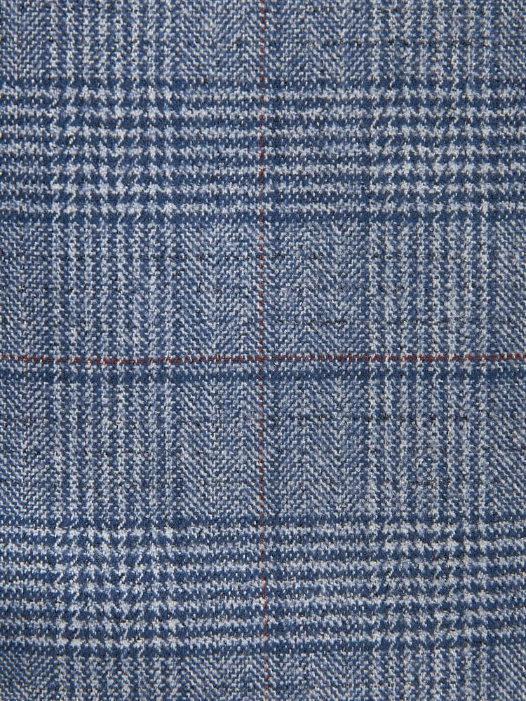 Mid Blue Check Suit Waistcoat - Image 8 of 8 Mid Blue Check Suit Waistcoat - Image 8 of 8