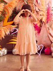 Apricot Pastel Orange Next Tiered Tulle Dress (3-16yrs) - Image 2 of 6