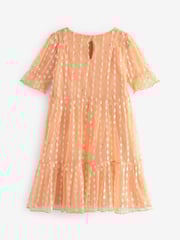 Apricot Pastel Orange Next Tiered Tulle Dress (3-16yrs) - Image 6 of 6