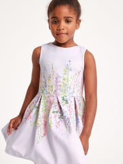 Lilac Purple Floral Scuba (3-16yrs) - Image 1 of 5