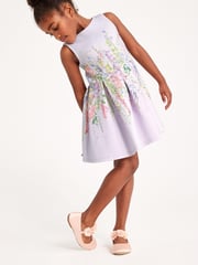 Lilac Purple Floral Scuba (3-16yrs) - Image 3 of 5
