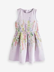 Lilac Purple Floral Scuba (3-16yrs) - Image 4 of 5