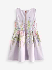 Lilac Purple Floral Scuba (3-16yrs) - Image 5 of 5