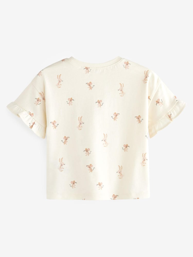 Mid Pink Bunny T-Shirts 3 Pack (3mths-7yrs) - Image 2 of 2