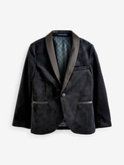 Black Velvet Blazer Jacket (3-16yrs) - Image 1 of 2