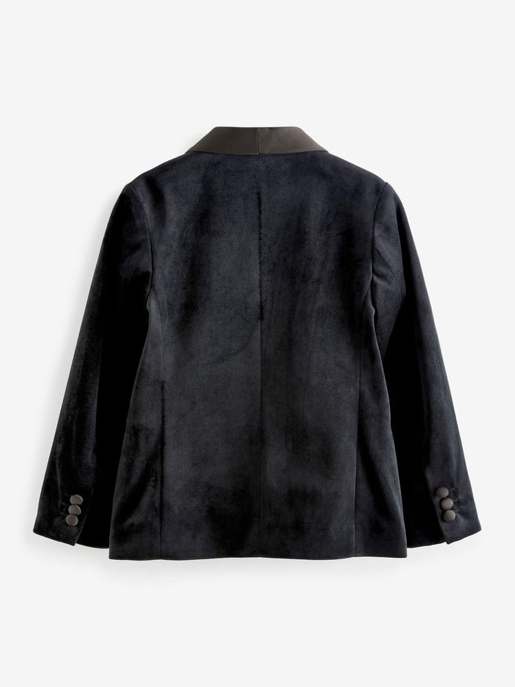 Black Velvet Blazer Jacket (3-16yrs) - Image 2 of 2