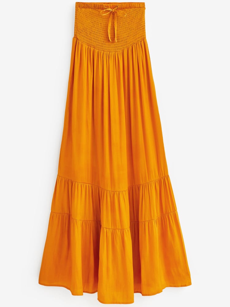 Myleene Klass Yellow Satin Bandeau Dress - Image 9 of 9