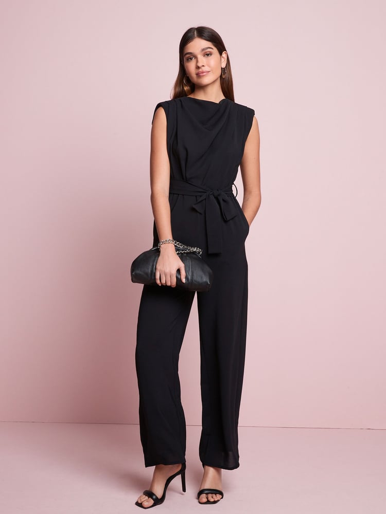 Black Cowl Neck Jumpsuit - Image 2 of 5