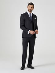 Skopes Black Tailored Fit Montague Suit: Trousers - Image 3 of 6