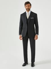 Skopes Black Tailored Fit Montague Suit: Trousers - Image 4 of 6