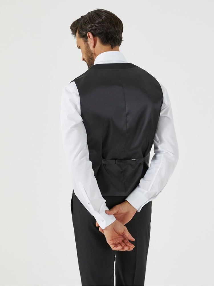 Skopes Black Montague Suit: Waistcoat - Image 2 of 6