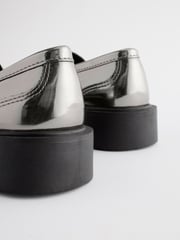 Silver Metallic Chunky Loafers - Image 5 of 5