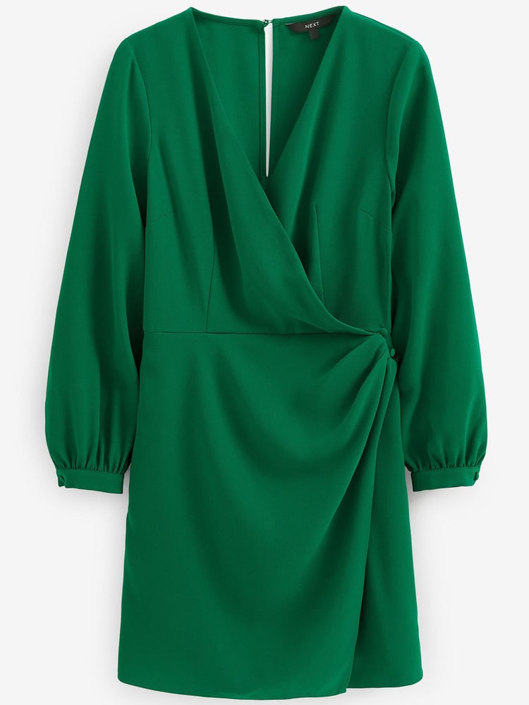 Green Tailored Crepe Mini Dress - Image 5 of 5