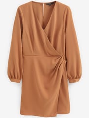 Bronze Tailored Crepe Mini Dress - Image 5 of 5