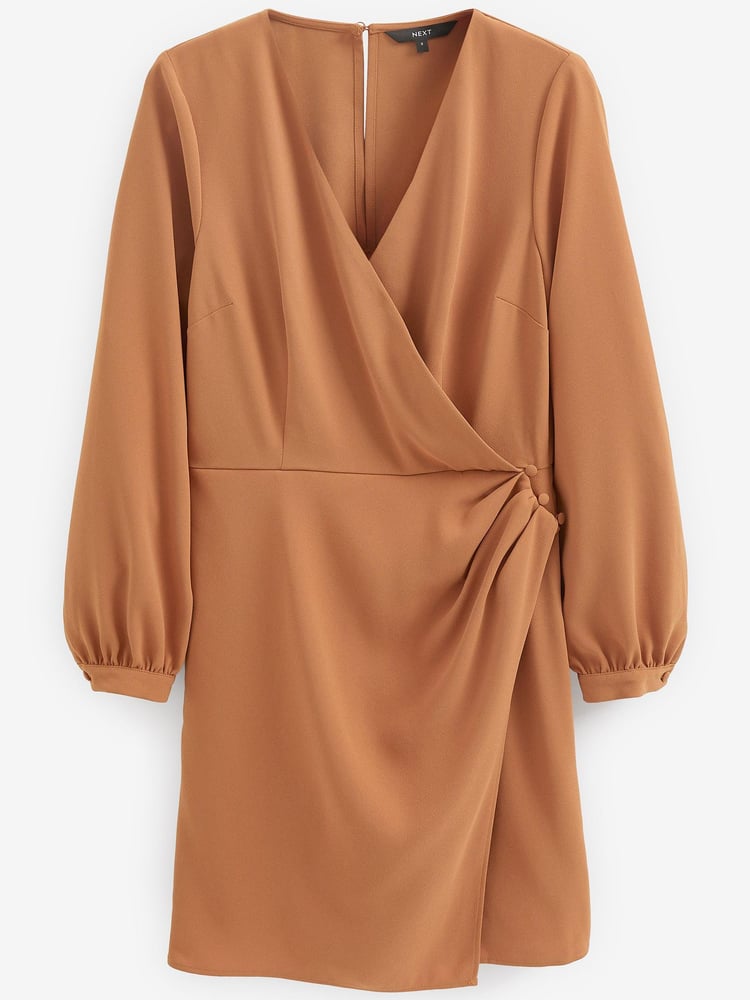Bronze Tailored Crepe Mini Dress - Image 5 of 5