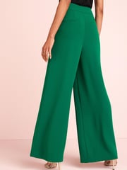 Green Tailored Super Wide Leg Trousers - Image 3 of 5