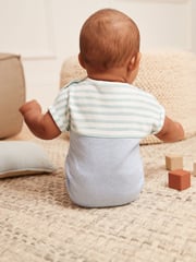 Blue/White Boat Baby Rompers 3 Pack - Image 4 of 6