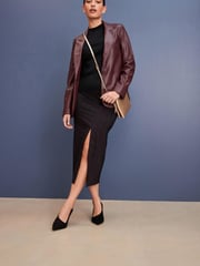 Black Signature Forever Comfort® Asymmetric Mid Heel Court Shoes - Image 2 of 8