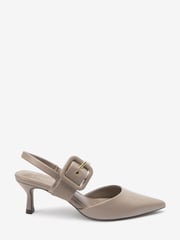 Grey Forever Comfort® Leather Buckle Detail Shoes - Image 3 of 7