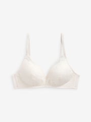 Teal Blue/Cream Pad Non Wire Lace Detail Bras 2 Pack - Image 12 of 12