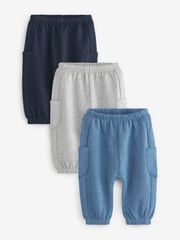 Blue/Grey Joggers 3 Pack (0mths-2yrs) - Image 1 of 2