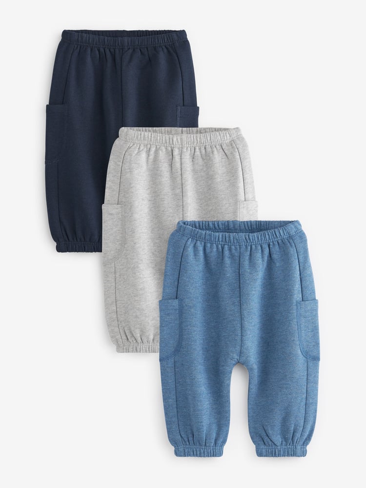 Blue/Grey Joggers 3 Pack (0mths-2yrs) - Image 1 of 2