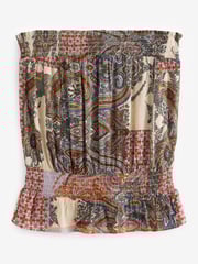 Purple Paisley Print Sparkle Bandeau Boobtube Vest - Image 5 of 5