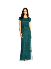 Adrianna Papell Blouson Beaded Dress - Image 1 of 6