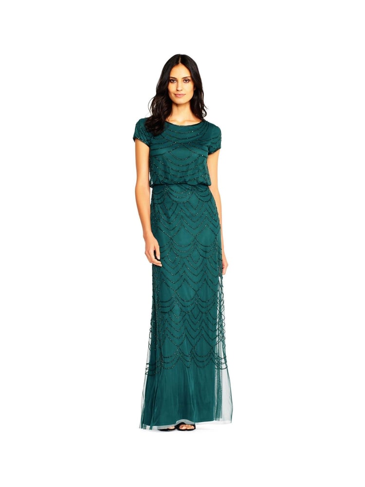 Adrianna Papell Blouson Beaded Dress - Image 1 of 6