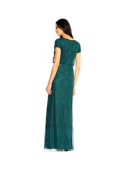 Adrianna Papell Blouson Beaded Dress - Image 2 of 6
