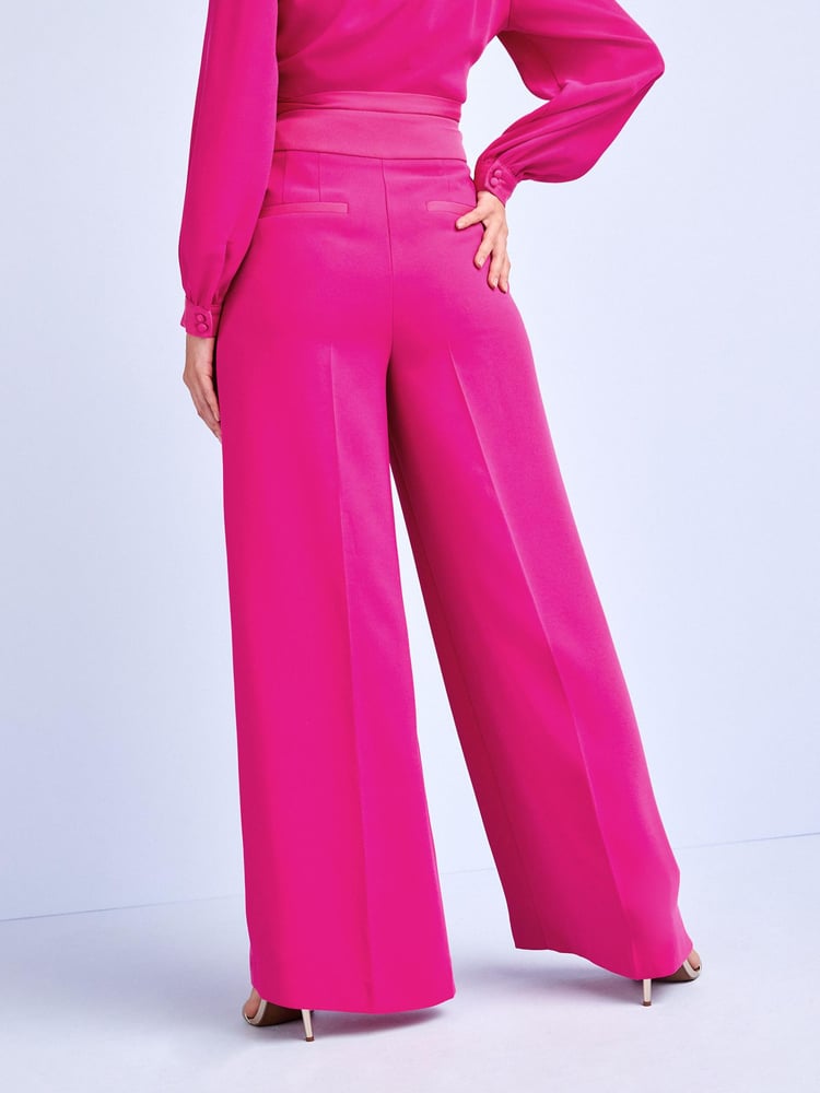 Pink Tailored Super Wide Leg Trousers - Image 2 of 5