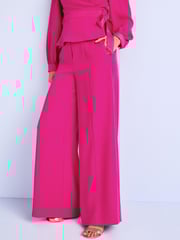 Pink Tailored Super Wide Leg Trousers - Image 3 of 5
