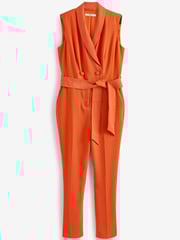 Orange Tailored Tuxedo Jumpsuit - Image 5 of 5