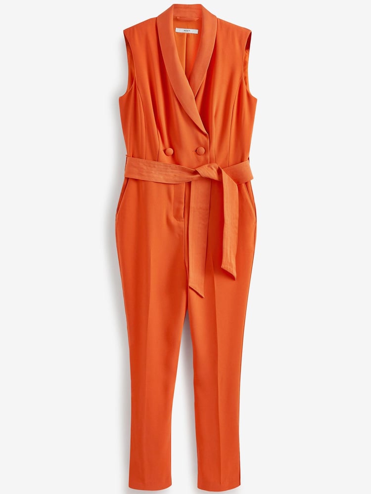 Orange Tailored Tuxedo Jumpsuit - Image 5 of 5
