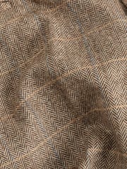 Neutral Skinny Wool Blend Check Suit: Trousers - Image 11 of 12