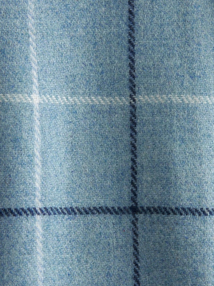Blue Wool Blend Check Suit Waistcoat - Image 8 of 8