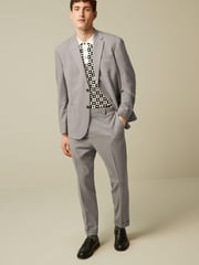 Stone Natural Relaxed Fit Donegal Suit: Trousers - Image 2 of 9