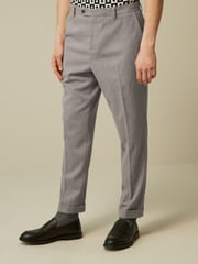 Stone Natural Relaxed Fit Donegal Suit: Trousers - Image 3 of 9