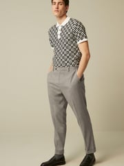 Stone Natural Relaxed Fit Donegal Suit: Trousers - Image 5 of 9