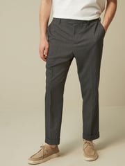 Navy Blue Relaxed Fit Donegal Suit: Trousers - Image 1 of 11