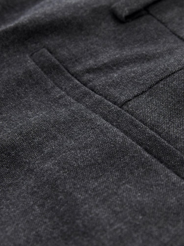 Navy Blue Relaxed Fit Donegal Suit: Trousers - Image 11 of 11